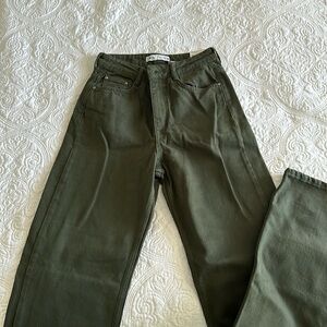 Super high rise straight leg full length jean